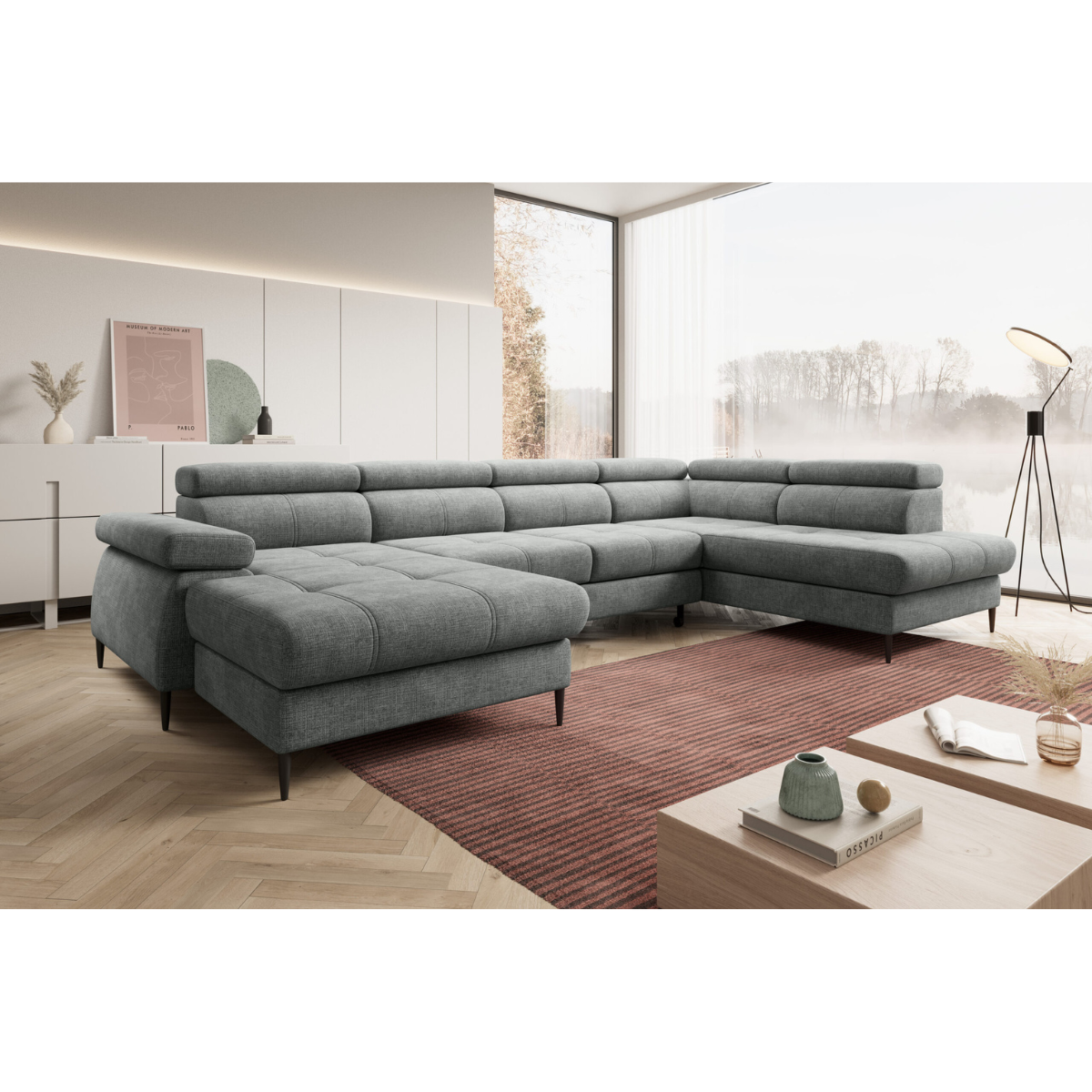 PZ SEVILLE Grey design Sofa bed